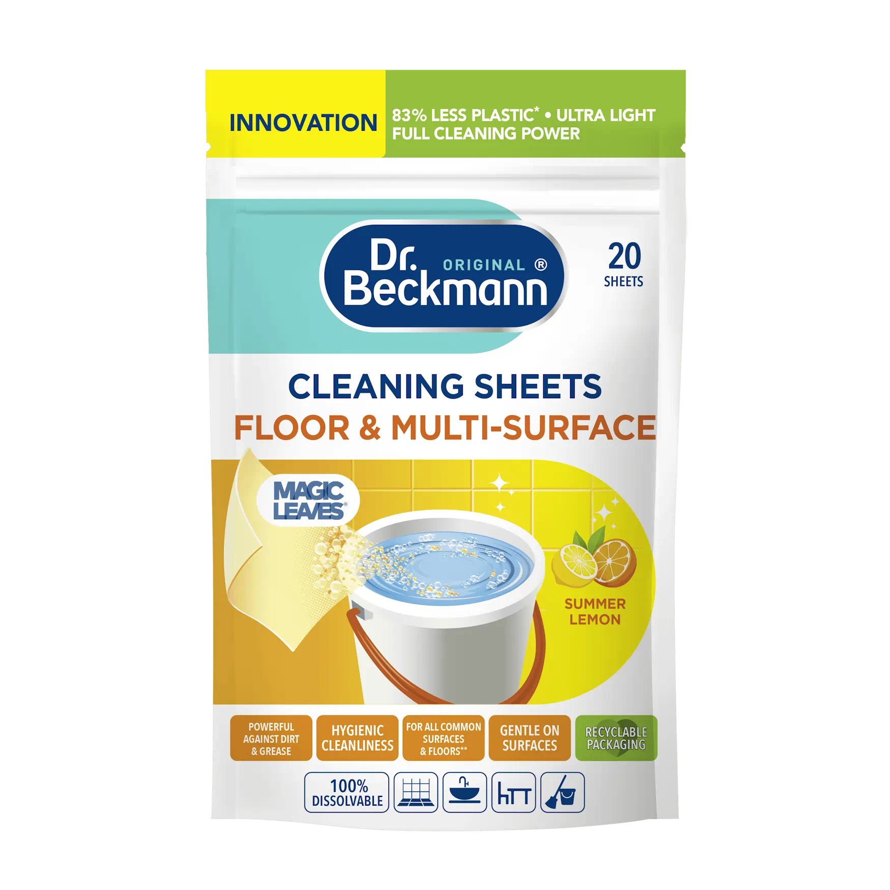 Floor & Multi-Surface Cleaning sheets – Summer Lemon