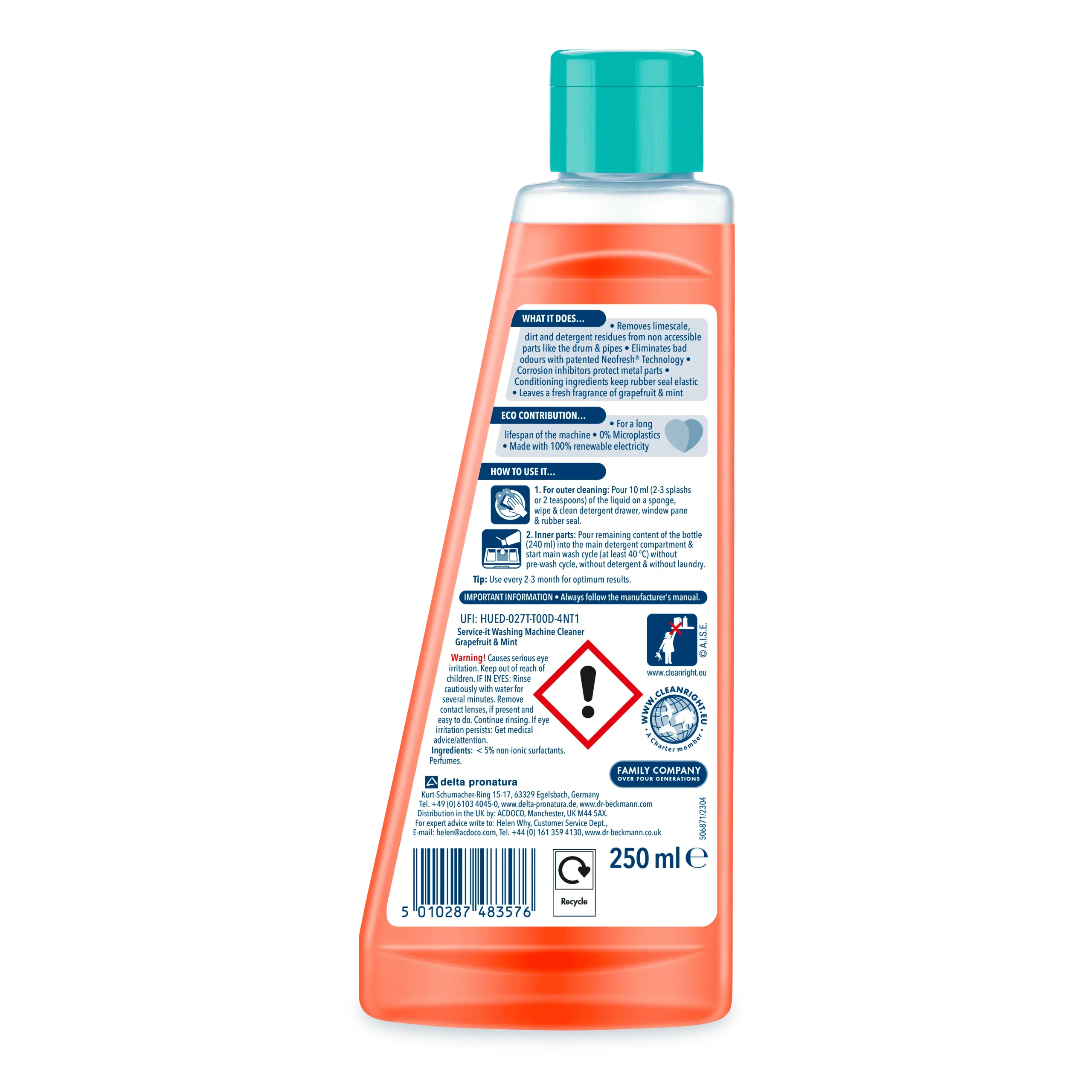 Service-it Washing Machine Cleaner – Grapefruit & Mint - Image 2